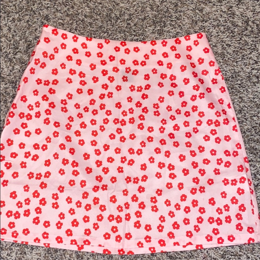 pink shein skirt